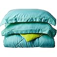 Elegant Comfort Goose Down Alternative Reversible 3pc Comforter Set, Full/Queen, Aqua/Lime