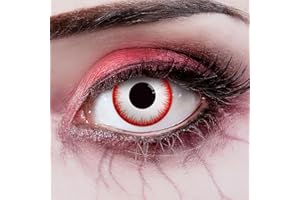 ARICONA KONTAKTLINSEN aricona kolorowe soczewki kontaktowe Zombie na Halloween - kolorowe soczewki kontaktowe bez siły - miękkie soczewki kontaktowe - kryjące białe