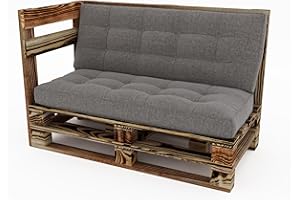 Lermowood Pallet Furniture Mpe Corner Bench 100 x 60 cm Flamed Euro Pallets Indoor and Outdoor Lounge Garden Furniture Wooden Garden Furniture Set Lounge Furniture Patio Balcony Loft Style Pallets