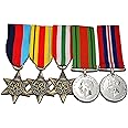 WW2 Military Medals Set 5x Award Royal British Army Service Corps Group War and Defence medal Repro