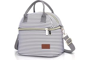 VS VOGSHOW Lunch Bags for Women for Lunch Box Soft Insulated Lunch Bag Kids Girls Adults Picnic Bag Small Thermos Cool Bag for Camping, Work, School, Dual Compartment