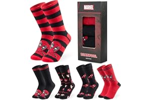 Marvel Mens Calf Socks, Soft Breathable Crew Socks Pack of 5 - Mens Gifts