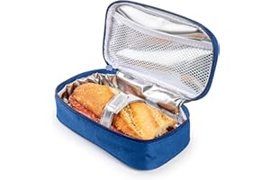 PracticDomus Porta Sandwich Termoisolati per Bambini Iris Barcelona Model Fun. Colore Blu