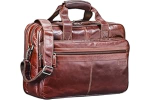 STILORD 'Atlantis' Borsa lavoro in pelle grande da uomo donna Ventiquattrore porta PC 15.6' Portadocumenti con tracolla per Ufficio Università