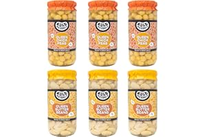 Bold Bean Co, Queen Butter Beans and Queen Chickpeas Taster Pack. Heirloom Variety, Cooked Slowly in Small Batches. 6x 660g