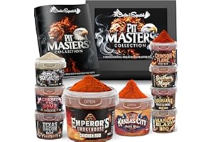 Pit Masters BBQ Rubs – 9 Premium Spice Blend Seasonings for Pork, Chicken & Beef by Cinder & Squatch | Perfect for Grilling, Smoking & American Barbecue Fans | Complete BBQ Rub Gift Set for Foodies