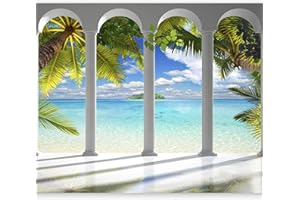 murando Papier peint intissé Ozean 150x105 cm Décoration Murale XXL Poster Tableaux Muraux Tapisserie Photo Trompe l'oeil tropical c-C-0182-a-a