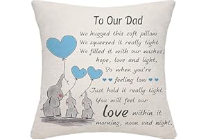 Bommex Dad Gifts from Daughter Son Dad Father Daddy Papa Cushion Cover Throw Pillow Cover Cushion Case Thanksgiving (our dad)