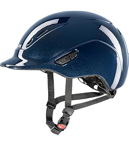 Casque d'équitation EQ3 Pardus avec vis Smooth Top Bleu
