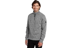 TOG24 Pearson Knitlook Mens Fleece with ¼ Zip Neck