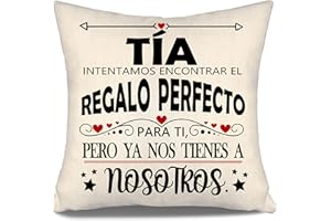 Aosumin Tía intentamos Encontrar Fundas de cojín Divertidas para tía Cumpleaños Acción de Gracias Mejor Tía Regalo (Tia-b)