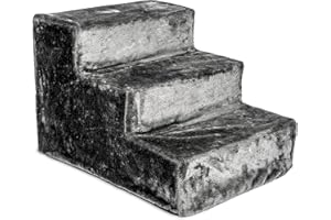 KARLIE Easy Step dog stairs in grey - Removable cover - L60 cm - W45 cm - H40 cm