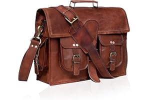 CUERO Leather Laptop Messenger Bag Best Computer Satchel Handmade Bags for Men and Women Office Crossbody Bag Mens Travel Bag Vintage Briefcase Bag