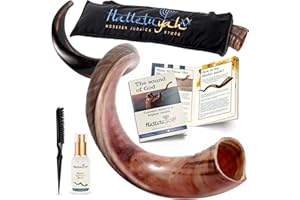 HalleluYAH Original koscherer halbpolierter Kudu Shofar | aus Israel