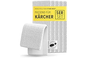 STONE REEF® Odkurzacz parowy ściereczki zamienne do Kärcher – zestaw 5 szt. – pasuje do wszystkich modeli Kärcher Easyfix SC1, SC2, SC3, SC4, SC5, kompatybilne z myjką parową Kärcher