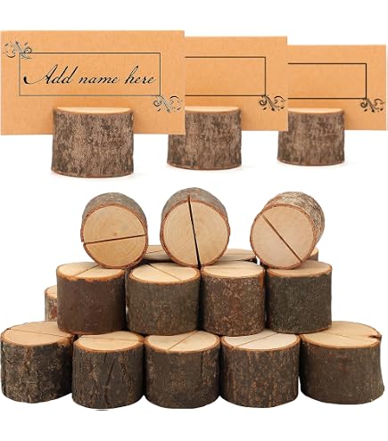 40 Pezzi Di Legno Segnaposto Titolari Di Legno Tavolo Numero Stand