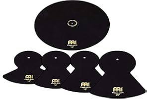 Meinl Cymbals Cymbal Mute Schlagzeug Becken Dämpfer Set 14, 16, 18 und 20 Zoll (35,56-50,80cm) für geräuscharmes Üben Zuhause – Drumset Zubehör, Schwarz (MCM-14161820)