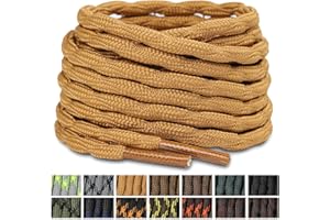 Stepace Cordones Redondos para Botas de Senderismo y Montaña, Trekking Zapatos, 15 colores, 100-180cm, 5.5mm Diámetro