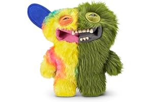Fuggler Misfit Monsters de 23 cm Serie 1 de ZURU, Juguete de Peluche Funny Ugly Monster (Grinnero McGoo - Verde y Multi)