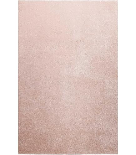 Laagpolig vloerkleed, Unicolor - Monochroom, Vloerkleed Roze, 80 x 150