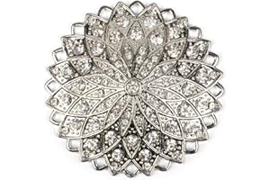 styleBREAKER Magnet Schmuck Anhänger Strass besetzt im runden Stern Design für Schals, Tücher oder Ponchos, Brosche, Damen 05050035