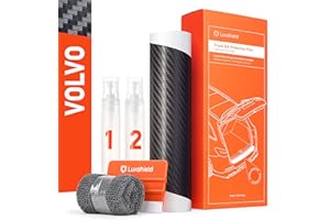 Luxshield Car Bumper Protector Set for Volvo XC90 2 (II) 256 I 2015-2025 - Rear Bumper Guards for Cars, Anti Scratch, Paint Protection for Sill Lip - Carbon Black