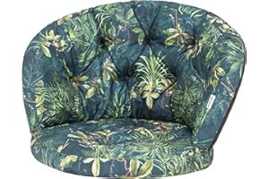 Amanda Coussin Fauteuil rotin, Coussin Fauteuil Jardin, Coussin de Chaise, Coussin Chaise Cocon, Coussin Banc de Jardin – Prairie Verte