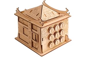 ESC WELT Maison du Dragon - Boîte de Puzzle 3D - Boîte à Argent de Jeu d'évasion - Casse-têtes pour Adultes - Jeu d'évasion en Bois - Jeux de Réflexion avec Compartiment Caché - Jeux en Famille
