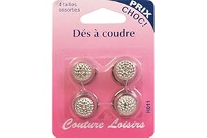 DISTRIFIL Dés à coudre métal lot de 4 - H011