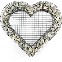 Gartenwelt Riegelsberger Herz Gitter mit kleinen Arctic Green Steinen für Allerheiligen Grabschmuck Grabgestaltung…