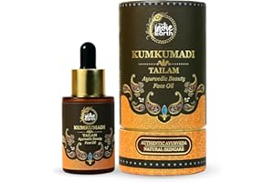 The Indie Earth Kumkumadi Tailam 30 ml | An Ayurvedic Beauty Face Oil | Miraculous Beauty Night Serum for Brighter, Glowing & Younger Looking Skin with Turmeric, Saffron, Blue Lotus & Indian Lotus