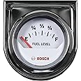 Bosch Actron SP0F000048 Style Line 2" Electrical Fuel Level Gauge (White Dial Face, Chrome Bezel)