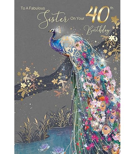 WHITE COTTON CARDS Pink Present, Lovely Sister 40 Wishing You A Special