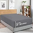Utopia Bedding King Fitted Sheet - Extra Deep Pocket - 21 Inch Deep Pocket - Soft Microfiber -Shrinkage and Fade Resistant-Easy Care -1 Fitted Sheet Only (Grey)