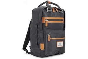 SEVENTEEN LONDON – Modern Urban Unisex 'Wimbledon' Backpack in a Classic Slim Simple Design – Fits Laptop up to 13”