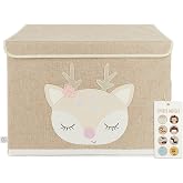 BIECO Storage Box with Lid, Collapsible 65 Litres, Approx. 36 x 36 x 51 cm, Toy Box with Lid, Children's Storage Box, Boxes