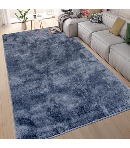 IKEA NÖVLING ノーヴリング ラグ ダークブルー128x195 cm NÖVLING rug, low pile, dark blue/yellow-brown, 6'7