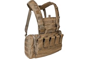 Tasmanian Tiger TT Chest RIG MKII M4 Gilet Multifonctionnel pour la Chasse, la pêche ou l'usage Militaire avec avec Cinq Pochettes de Magazines M4-M16