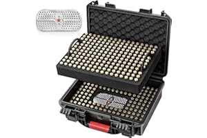 Kinghardcase 350 custodie rotonde con chiusura a sfera – Scatola per munizioni impermeabile – per 9 x 19 mm Parabellum/9 mm luger,.40 S&W, 380ACP, 38 S&W, 356 TS&W, 7,63 mm, 8 mm Steyr,.357SIG.