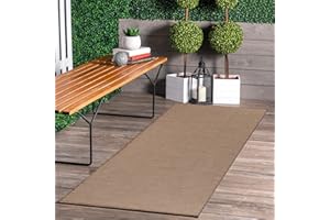 Jimri Tapis d'intérieur et d'extérieur Tapis résistant aux intempéries pour Balcon, terrasse, Jardin, Cuisine Tapis de Sol Durable, résistant aux Rayons UV – Dimensions 80 x 250 cm, Marron/Taupe