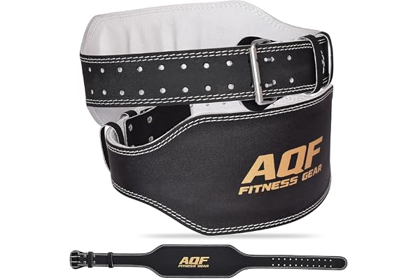 AQF Ceinture Musculation, 4" 6" Cuir Ceinture De Force, Ceinture Lestée Muscu Boucle À Rouleau en Acier, Ceinture Lombaire Musculation pour Powerlifting