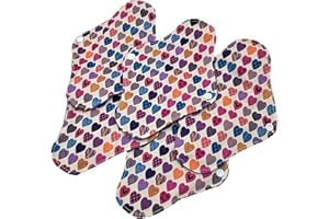 HARRINGTON MARLEY Lot de 5 serviettes hygiéniques réutilisables en bambou lavables