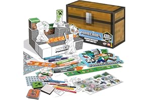 Minecraft by Bladez Toyz Kids Activity Set - Kids Arts & Crafts Sets with 250+ Pieces & Minecraft Characters - Minecraft Gifts for Boys - Stickers & Stampers for Minecraft Fun