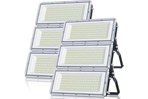 YIQIBRO Projecteur Exterieur LED 300W 2 Pièce, IP67 Etanche 3 en 1 Projecteur LED Extérieur, 30000LM 7000K Blanc Froid Spot LED Extérieur, Lumière Extérieure Pour Terrasse, Jardin, Garage, Usine Stade