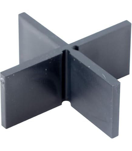 Fugenkreuz gemaakt van kunststof 4 mm breed en 15 mm hoog voor het leggen van vloerplaten en grote hoge tegels