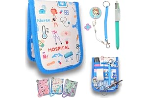 BASAMA ® Salvabolsillos Enfermeria +2 Porta Tijeras Enfermeria + Boligrafo de 4 Colores | Este Bolsillo Enfermera Organizador, es la Mejor Idea de Regalos para Enfermeras (Versión Mejorada)