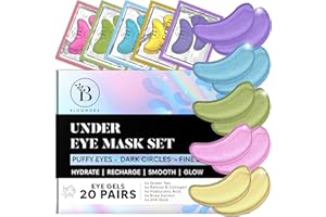 BLOOMORA Patch Occhi (20 paia, mix varietà), Maschera Occhi con Retinolo, 24K Oro, Rosa, Acido Ialuronico e Niacinamide, Eye Patch Occhiaie e Borse, Maschera Occhiaie Rinfrescante e Lenitiva