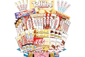 Mega XXL pudełko czekoladek | Ponad 60 czekoladek i batoników | Pyszny prezent dla miłośników czekolady | Czekoladki Kinder, Duplo, Kitkat i wiele innych | Candy & Bar ®