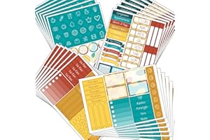 FEBIO Stickers Agenda Planner italiano, stickers aesthetic da usare come adesivi per agenda organizer, stickers diario, sticker book, stickers bullet journal, scrapbooking adesivi, adesivi quaderni