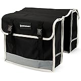 Dunlop - Double Pannier - Borsa laterale impermeabile con strisce fluorescenti - 26L e 36 x 30 x 12 cm - Nero